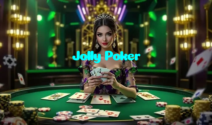 Jolly Poker casino presented on mobile device in Pakistan with slots and live games